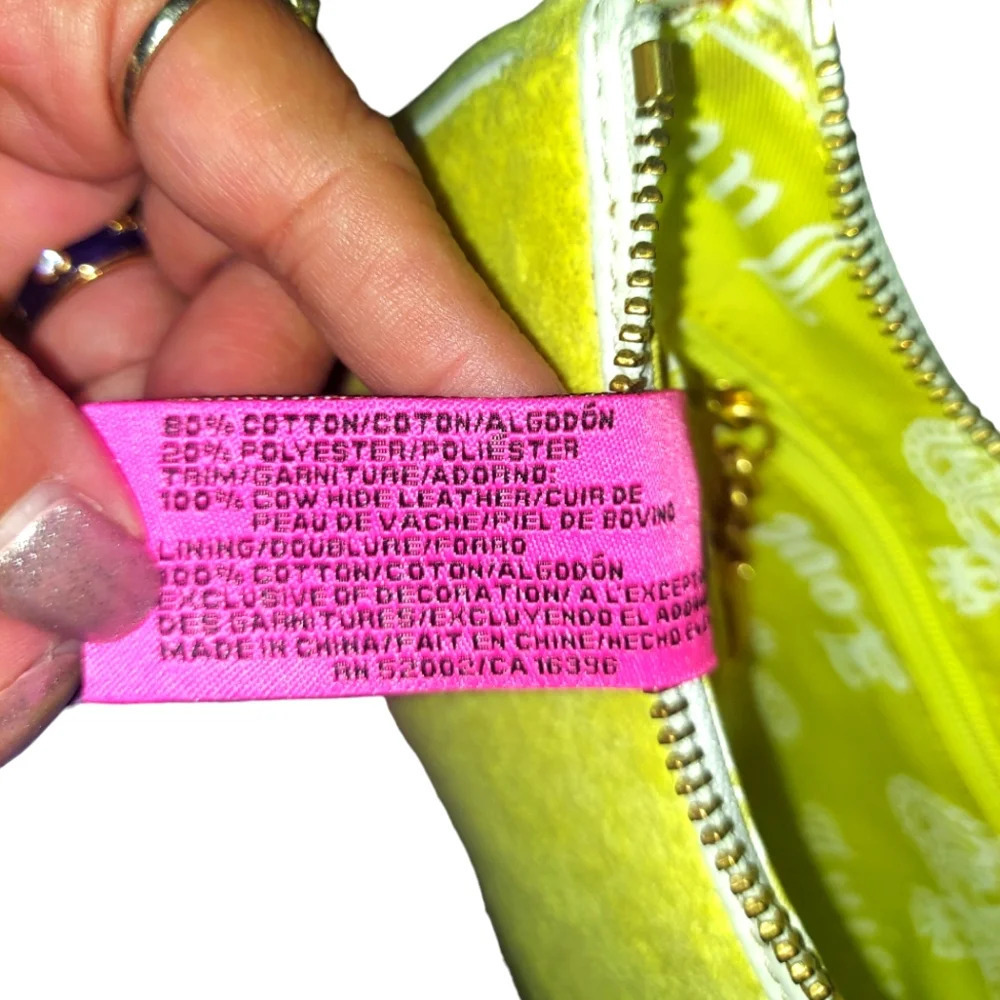 Juicy Couture Yellow Terry Mini Bag Baguette - Picture 12 of 13